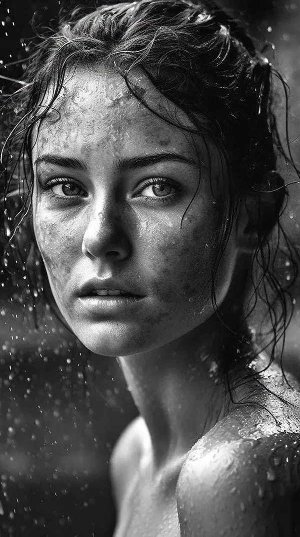 Monochrome Muses: B&W Portrait of Beautiful Woman