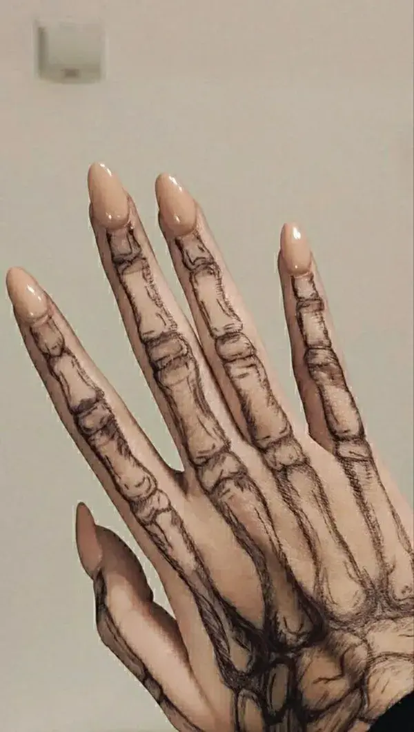 Skeleton Hand drawing