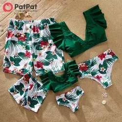 Floral Print Ruffle-sleeve Family Swimsuits😍 #familyswimsuits #matchymatchy