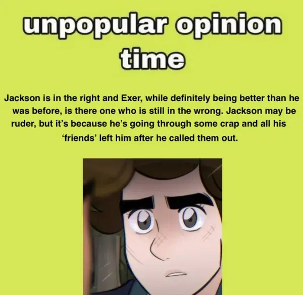 Jackson’s Diary unpopular opinion