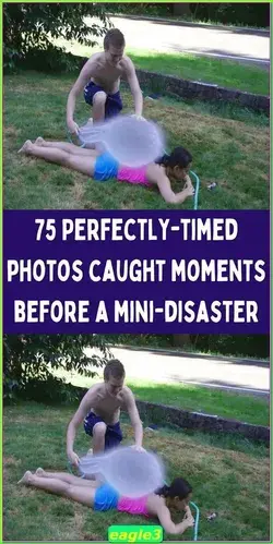 75 Perfectly-timed photos caught moments before a mini-disaster