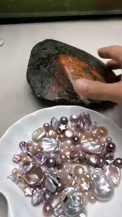 pearls by real oyster's.        credit 🎥 - on Instagram by @makeupbolt