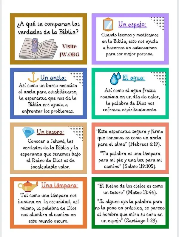 ¿A qué se comparan las verdades de la Biblia?