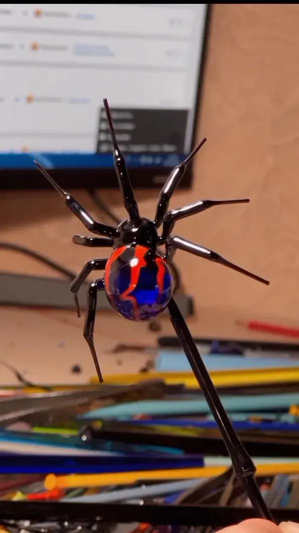 Spider Animals Glass Art Glass Blown Glass Sculpture Made Of Glass Spiderman