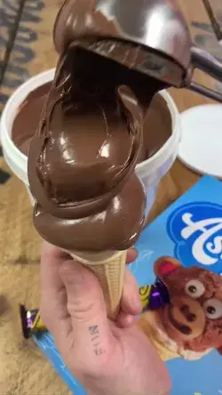 Nutella ice cream/ chocolate ice cream