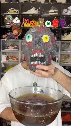 Food ASMR Eating a Zombie mask and other snacks!