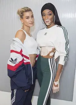 Hailey Baldwin & Winnie Harlow MFW 2018