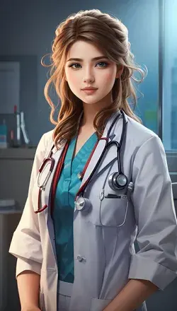 a beautiful girl doctor ai