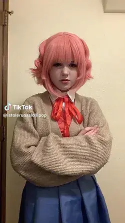 Natsuki - DDLC cosplay, credit: istolerunaslollipop on TikTok