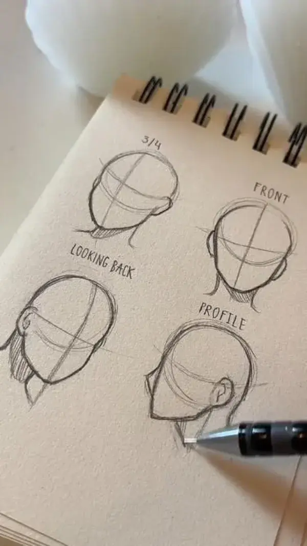 Face Drawing Different Angles, Art Tutorial