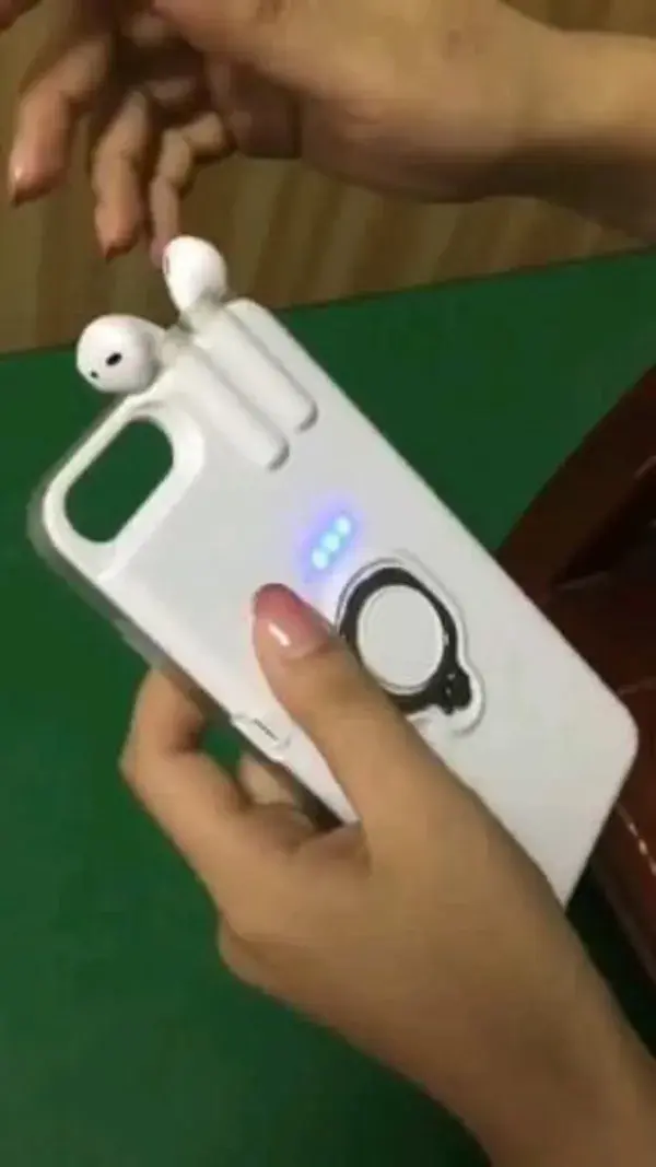 Airpods Charging Phone Case with Finger Ring

