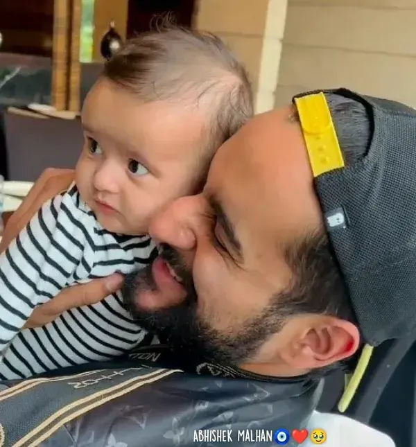 Abhishek with Asher🩷🥹