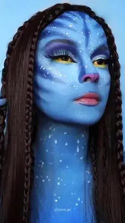 Cosplay avatar Neytiri makeup