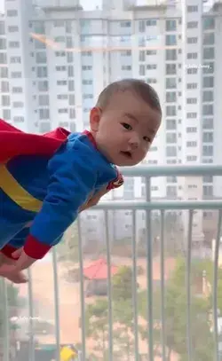 funny cute baby Superbaby lol follow me