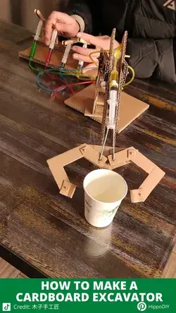 how to make a cardboard excavator