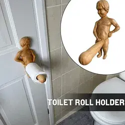 Funny Toilet Paper Holder Creative Bathroom Tissue Holder Paper Roll Wall Mounted Toilet Roll Holder for Bathroom, Kitchen, Washroom