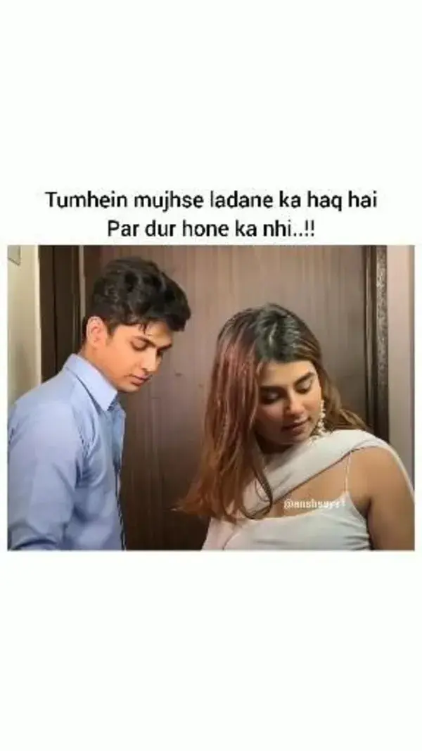 Tumhein mujhse ladane ka haq hai par dur hone ka nahi...!!