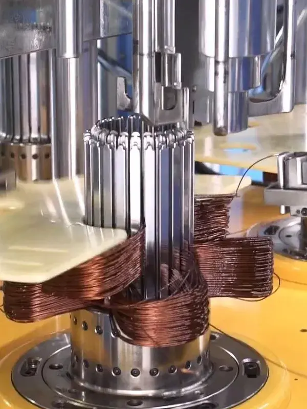 Induction motor stator making-stator coil winding and insertion process|NIDE motor making mechanical