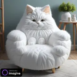 White Cat Chair