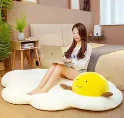 Tasty Marshy Sunny Side Up Egg Cozy Fluffy Mattress | Cute Bedroom Ideas Mattress on Floor