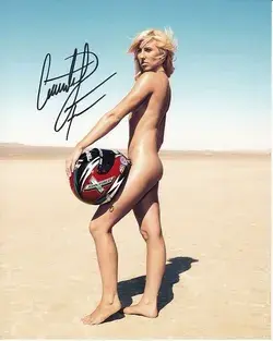 Courtney force signed autographed nhra espn body issue photo