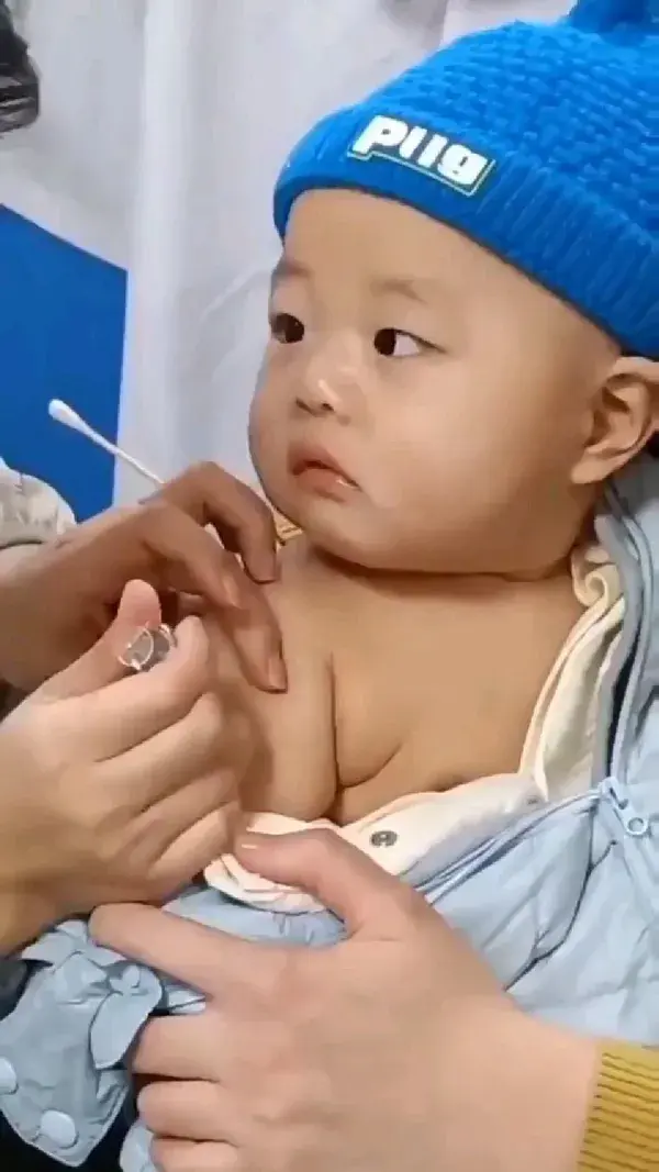 Baby Taking Vaccine 🥲