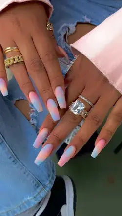 Swirl nail design acrylic nails luxury design long tip nails dream nails summer influencer trendy