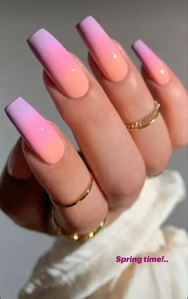 Sunset summer nails