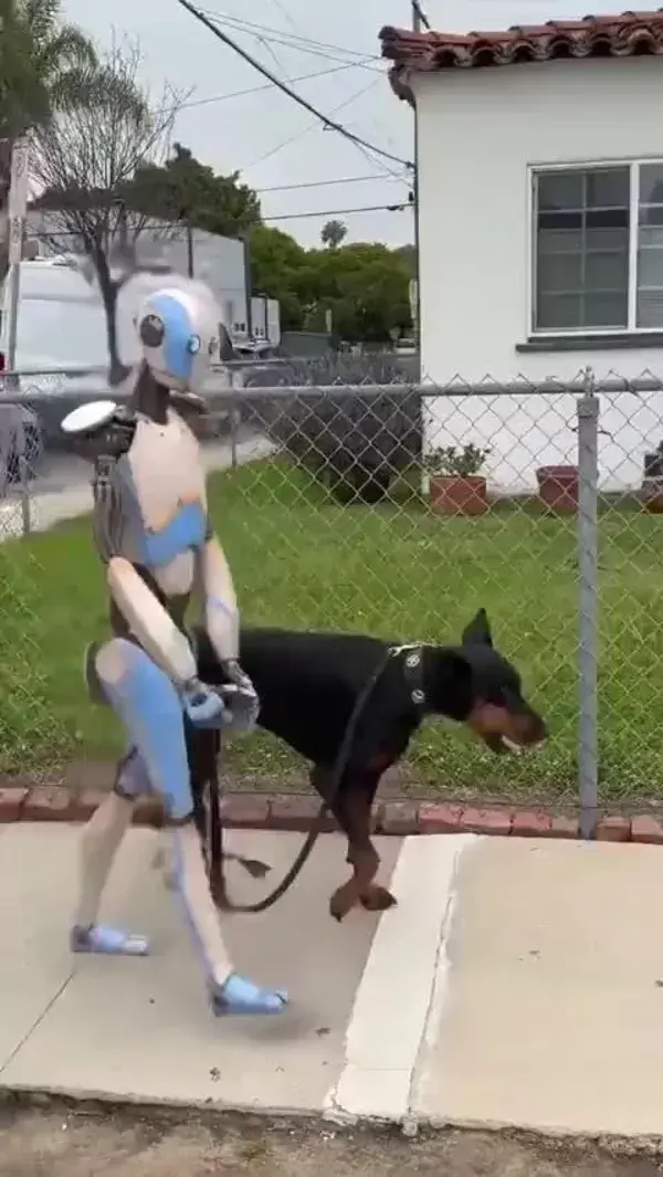 The Future of Pet Care: AI Robots Walking Dogs