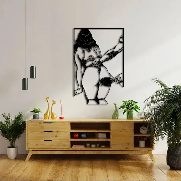Spanking Fetish Naked Woman Ass Sensual Bedroom Art