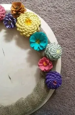 DIY Pinecone Flowers