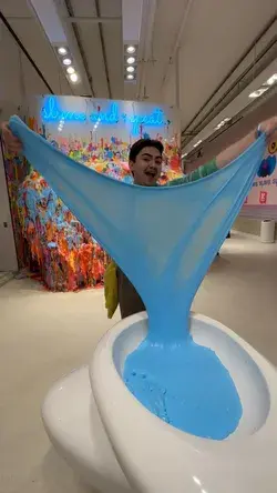 Slime | Blue | rainbow | colors | Fun | museum | viral