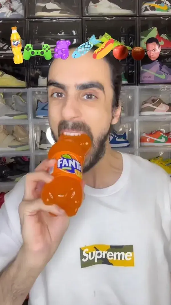 Food ASMR Eating a Fanta bottle and other snacks!