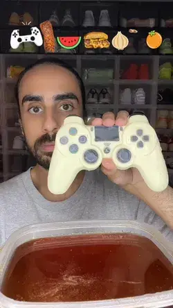 Food ASMR Eating a Playstation Controller and other snacks!