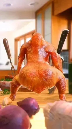 Funny chicken dance