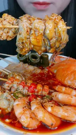 Seafood Mukbang ASMR 🍱🍜