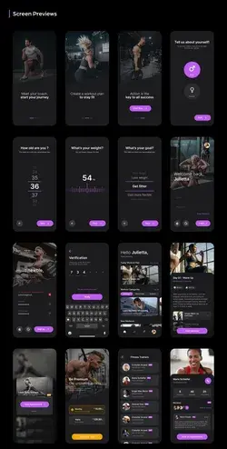 Feat Fitness UI Design Kit High quality fitness UI design kit for Figma and Sketch