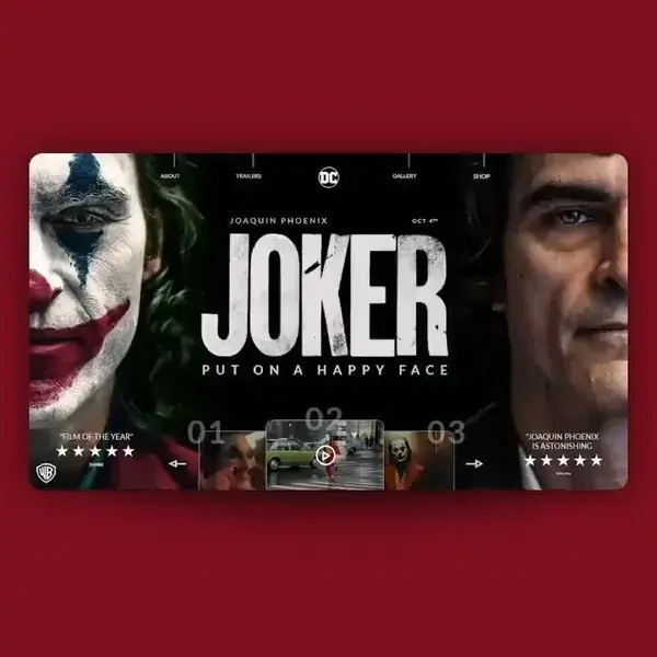 Joker Website UI design