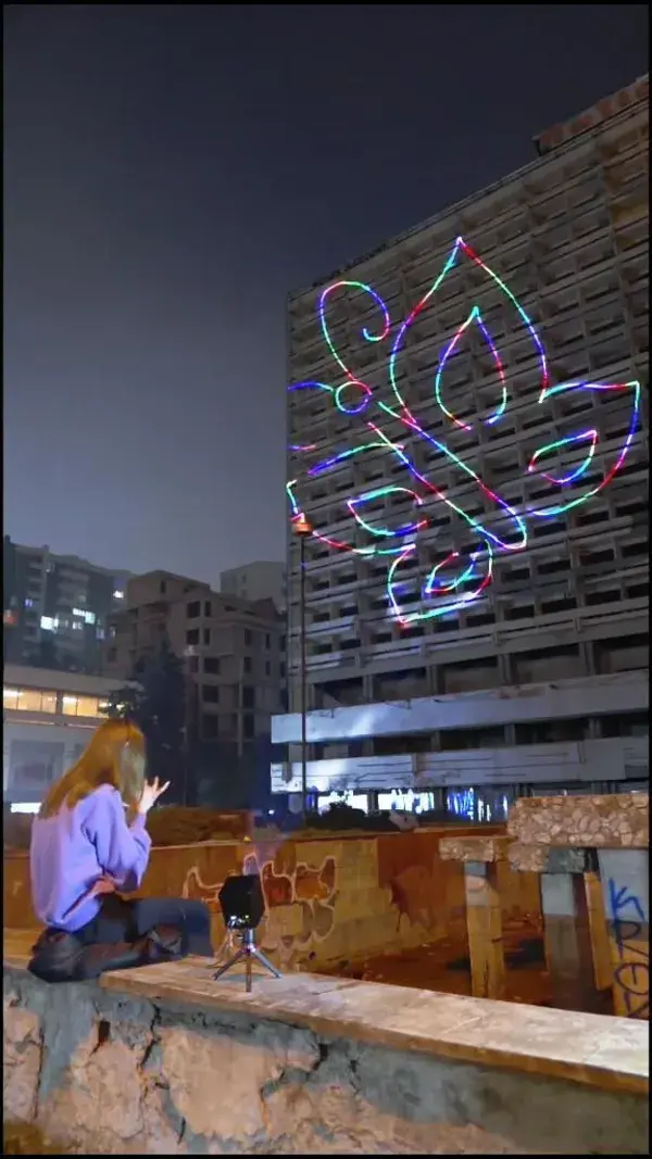 Butterfly Drawing with Laser Cube | Butterfly Drawing #LightPainting | Laser Butterfly #LaserLights