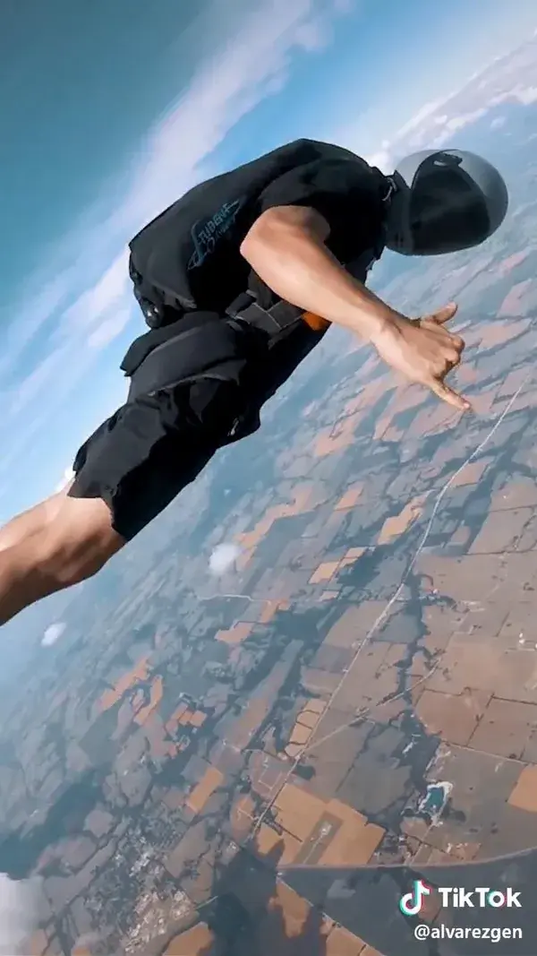 Skydiving jump