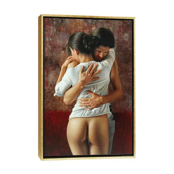 iCanvas "The Hug" by Omar Ortiz Framed