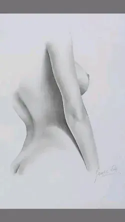 female figure sketch art from artist