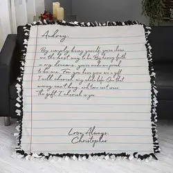 Love Letter Personalized 50x60 Tie Blanket