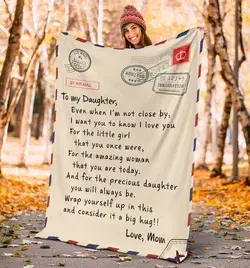 To my daughter - I love you message blanket HG7901 - YOUTH