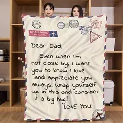 Dad letter blanket To My Dad Blanket Fathers Day Gift For Dad Gift For Dads From Daughter/Son To My Dad Custom Blanket With Quote