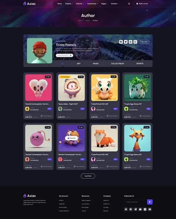 NFT Crypto Collectibles Marketplace