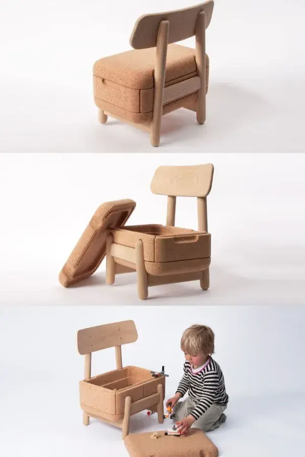 #Silla de corcho para niños de Morten Husum. #diseño