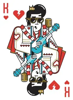 The King - Elvis from Pop Stars Playing Cards 