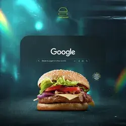 Best burger in the world | CyberBurger Social Media Design