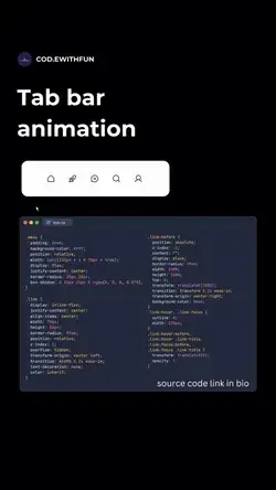 CSS tab bar animation